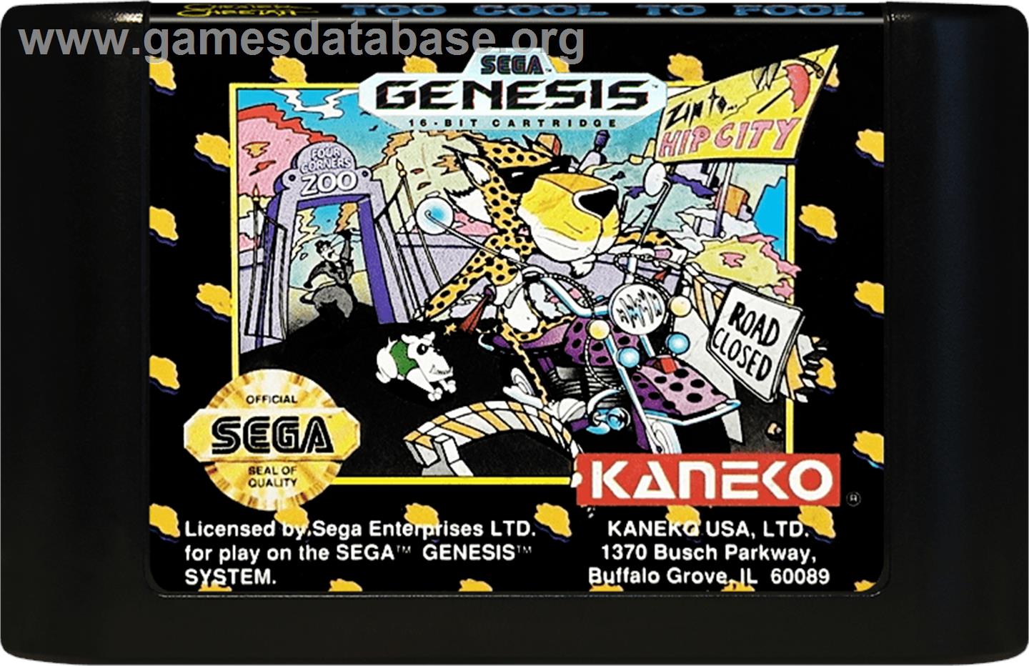 Chester Cheetah: Too Cool to Fool - Sega Genesis - Artwork - Cartridge