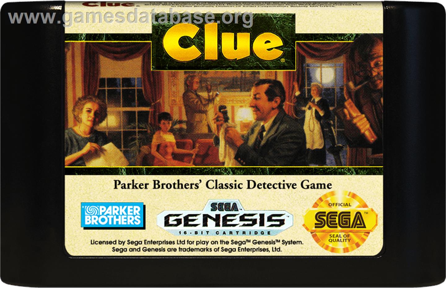 Clue - Sega Genesis - Artwork - Cartridge