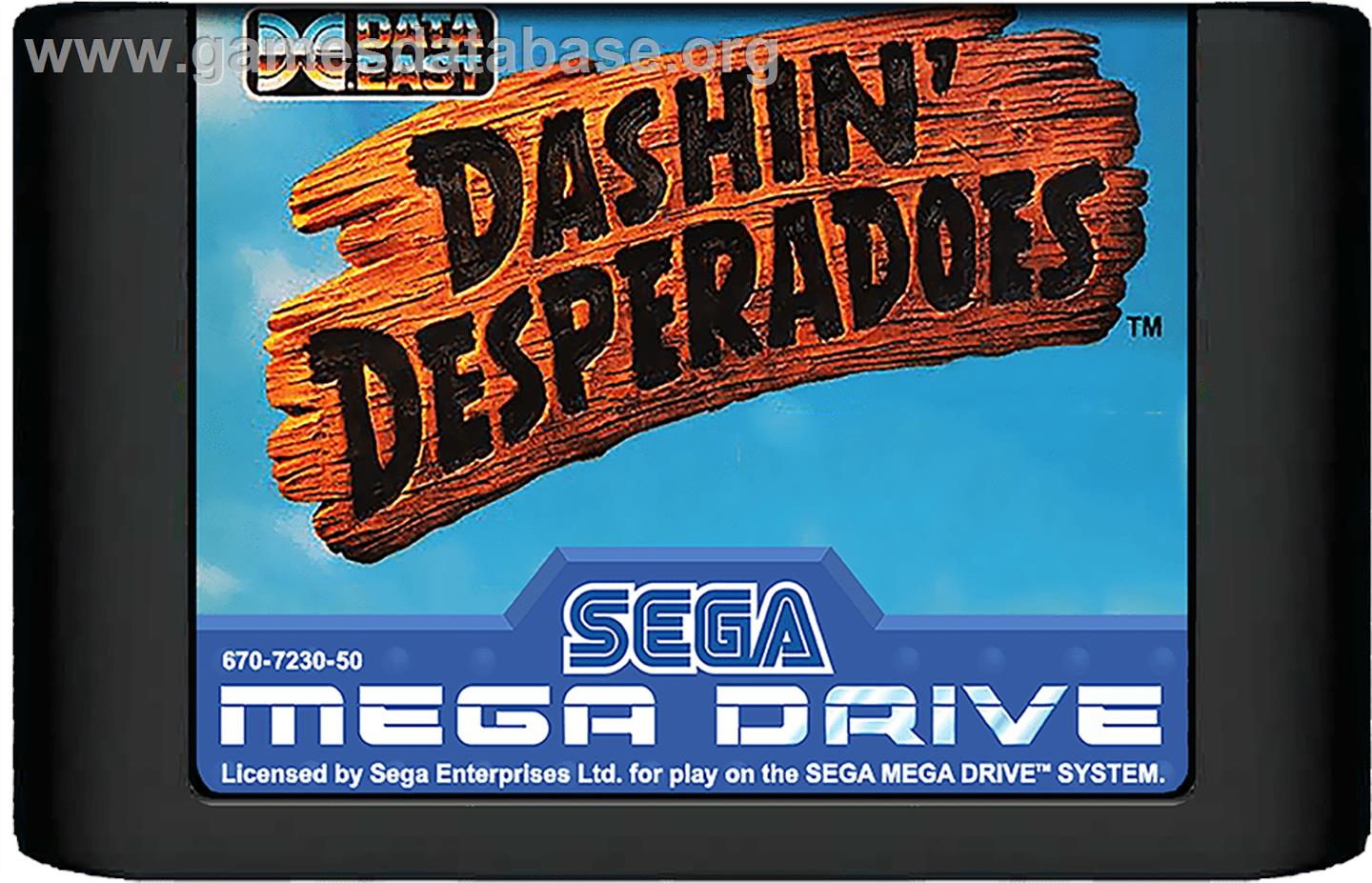 Dashin' Desperadoes - Sega Genesis - Artwork - Cartridge
