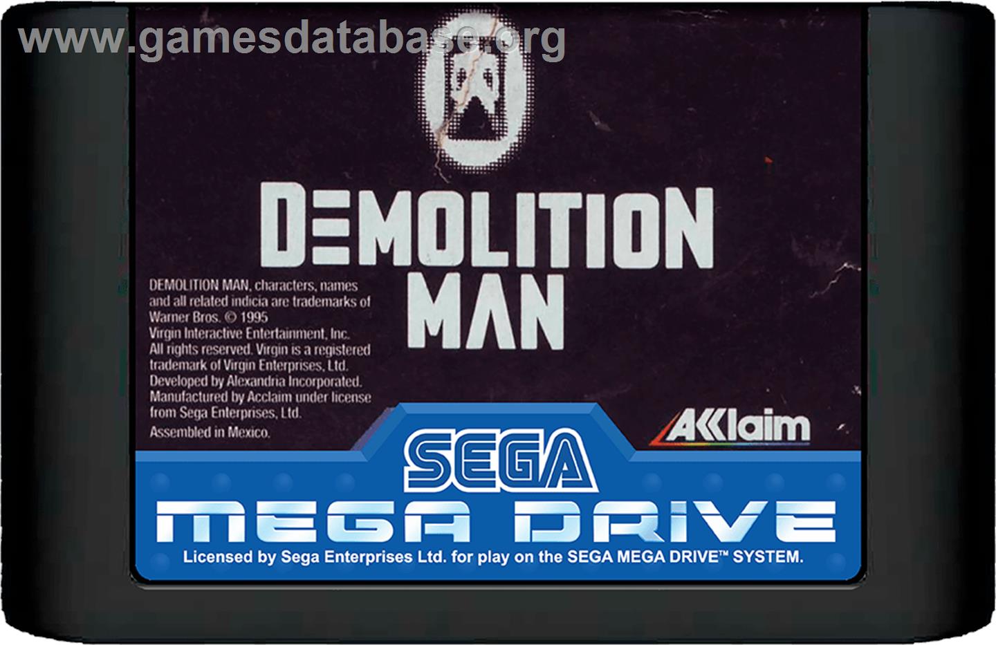 Demolition Man - Sega Genesis - Artwork - Cartridge