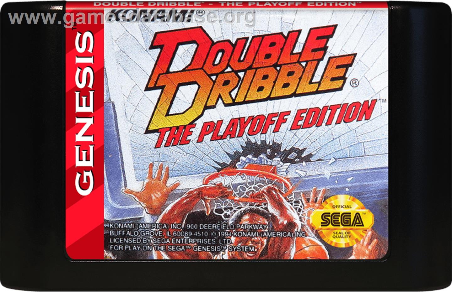 Double Dribble: The Playoff Edition - Sega Genesis - Artwork - Cartridge