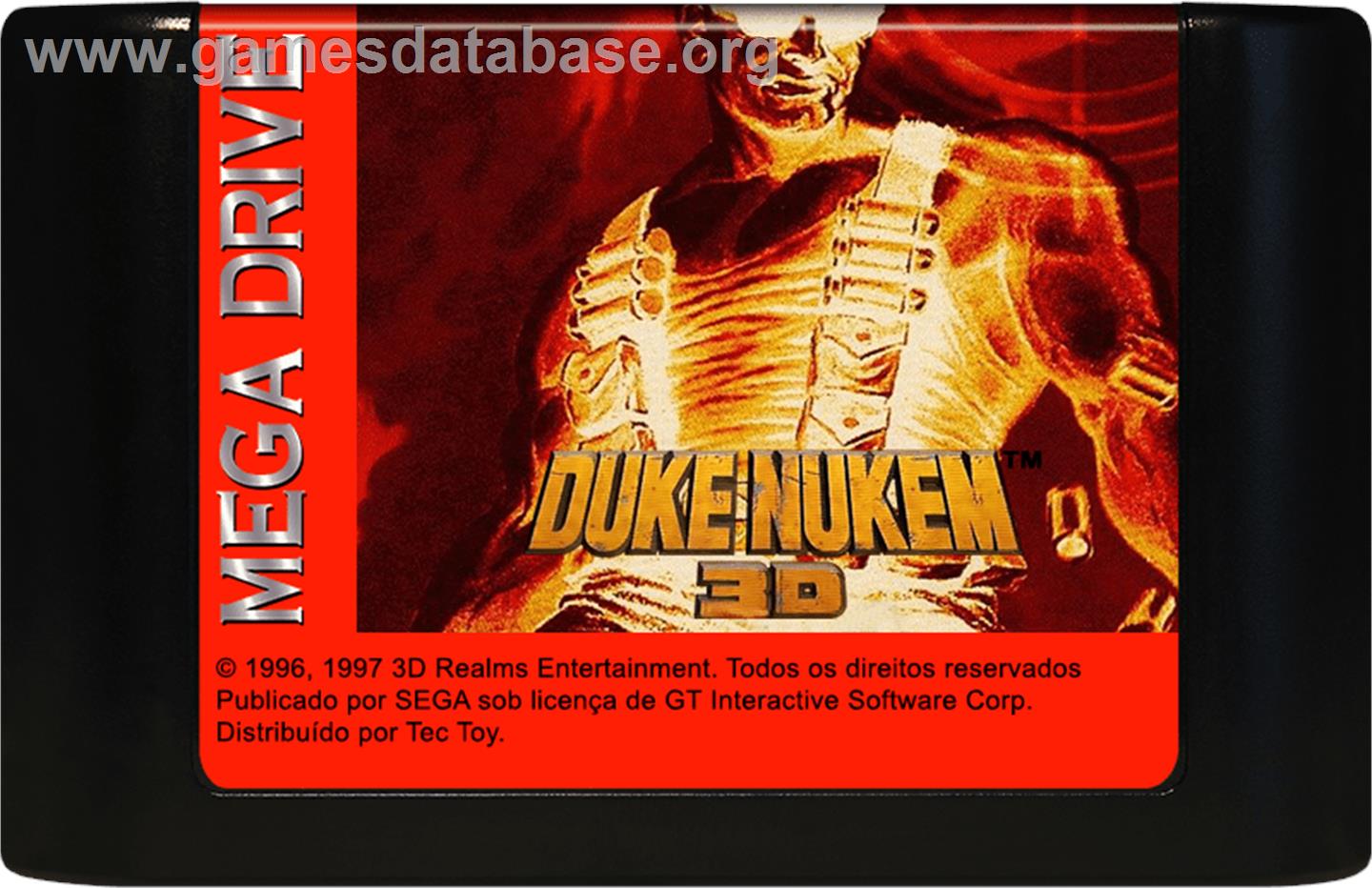 Duke Nukem 3D - Sega Genesis - Artwork - Cartridge