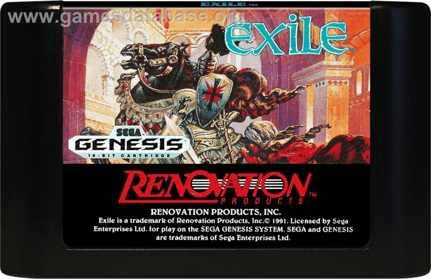 Exile - Sega Genesis - Artwork - Cartridge