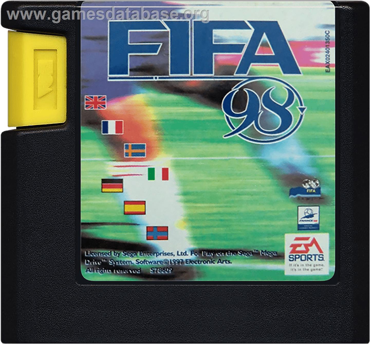 FIFA 98: Road to World Cup - Sega Genesis - Artwork - Cartridge