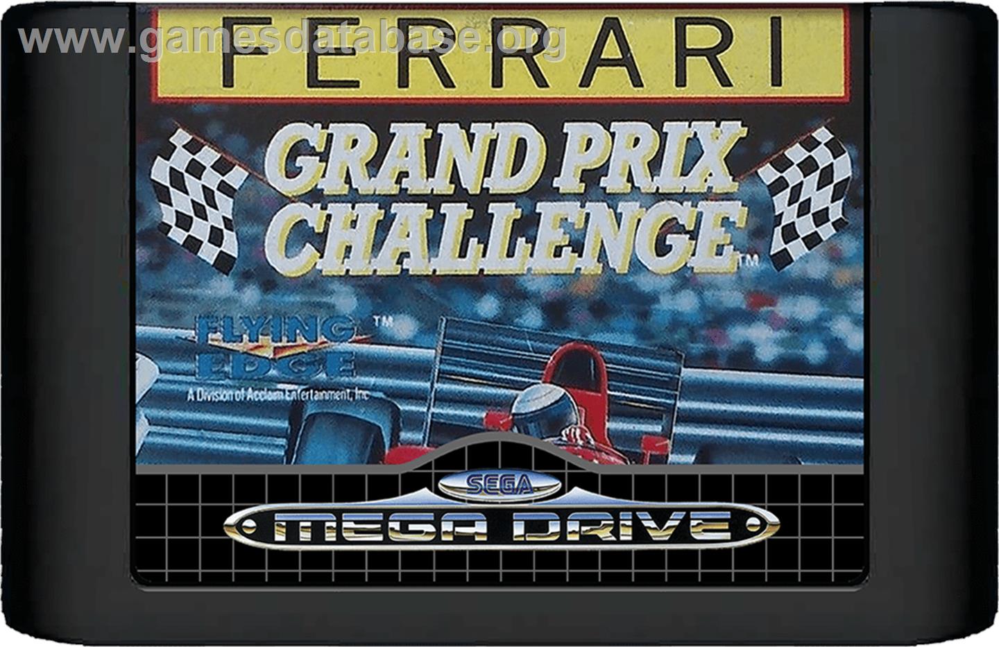 Ferrari Grand Prix Challenge - Sega Genesis - Artwork - Cartridge