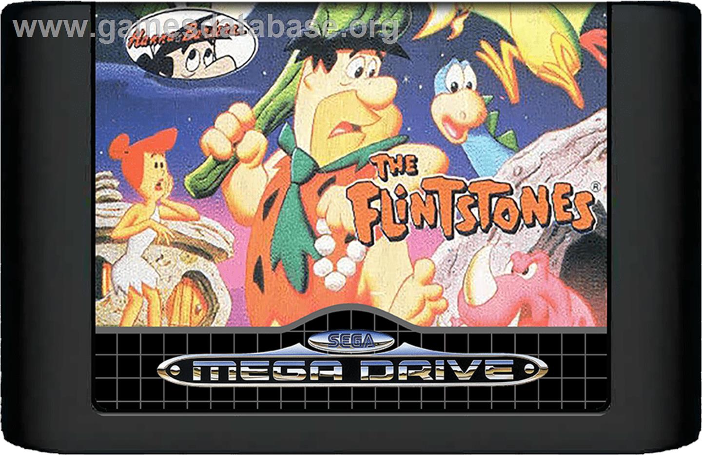 Flintstones, The - Sega Genesis - Artwork - Cartridge