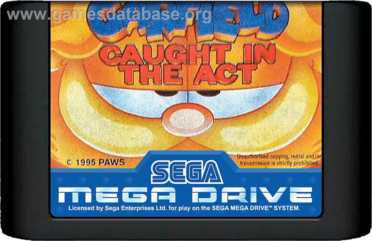 Garfield: Caught in the Act - Sega Genesis - Artwork - Cartridge