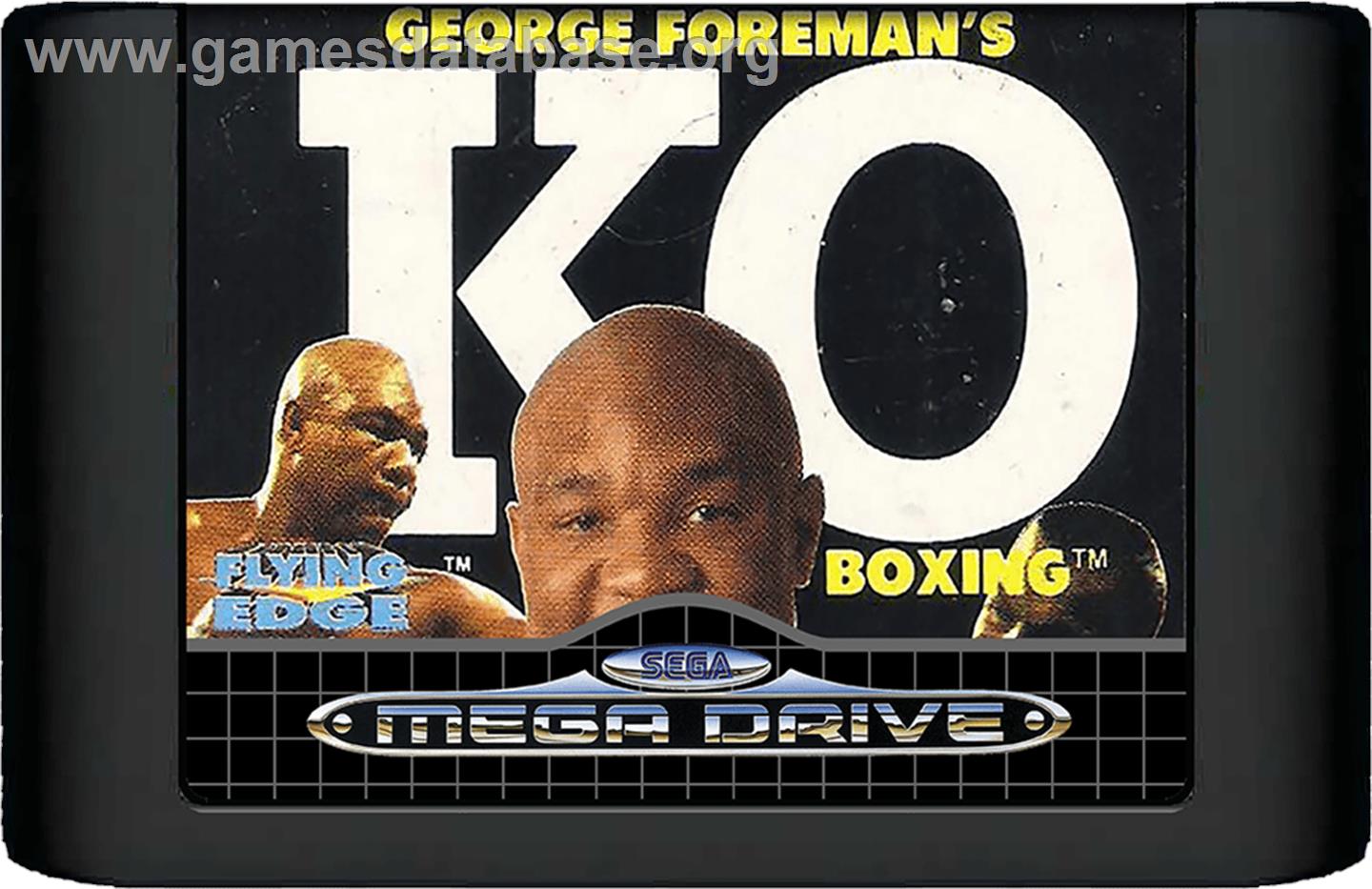 George Foreman's KO Boxing - Sega Genesis - Artwork - Cartridge