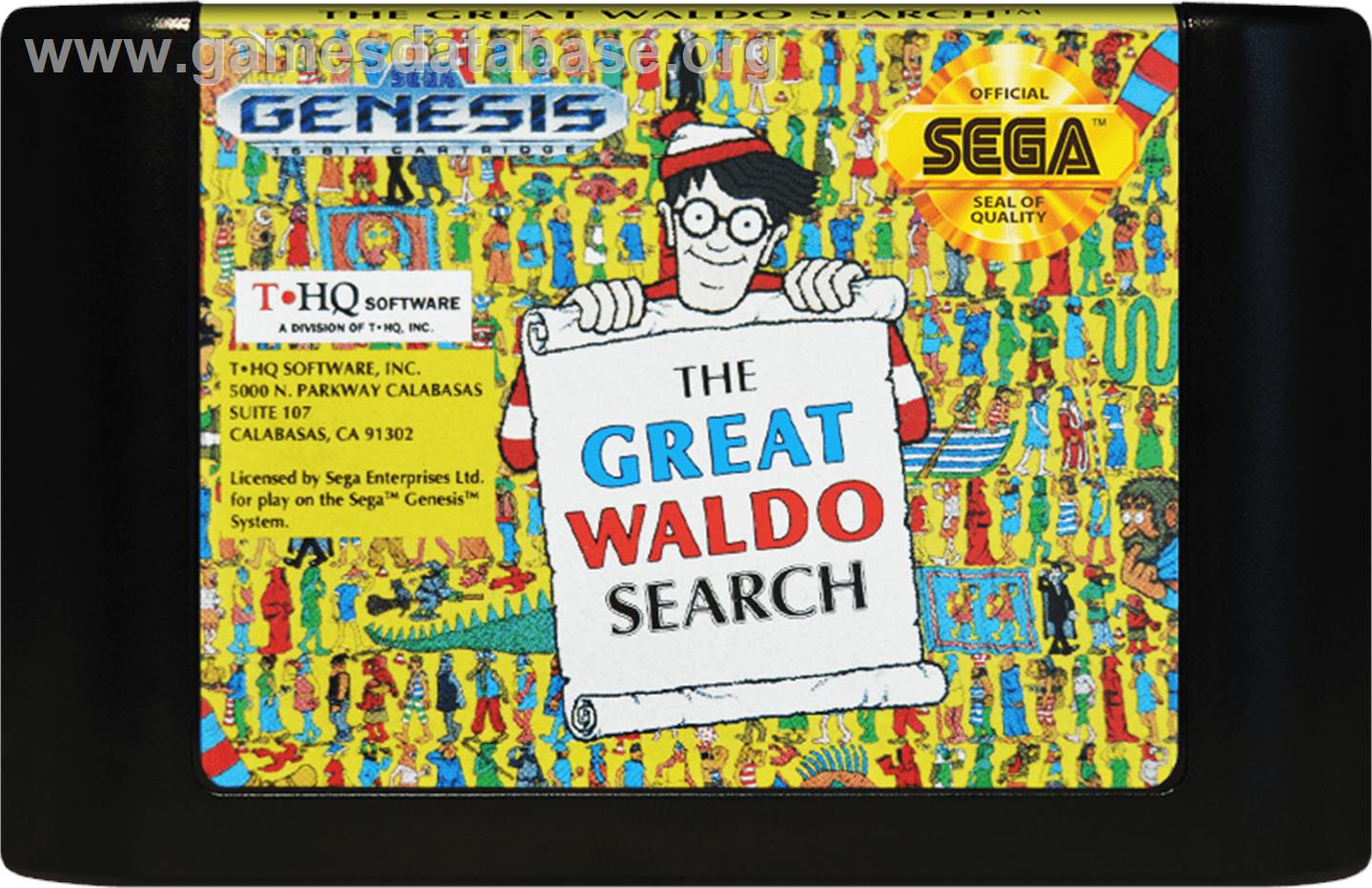 Great Waldo Search, The - Sega Genesis - Artwork - Cartridge