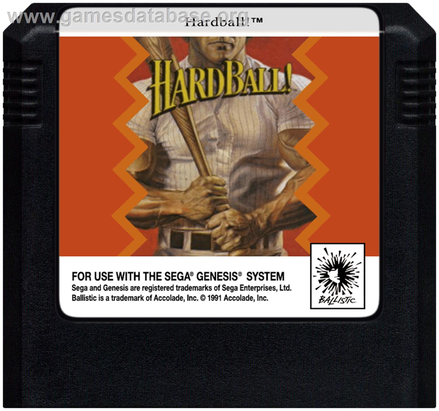 HardBall - Sega Genesis - Artwork - Cartridge