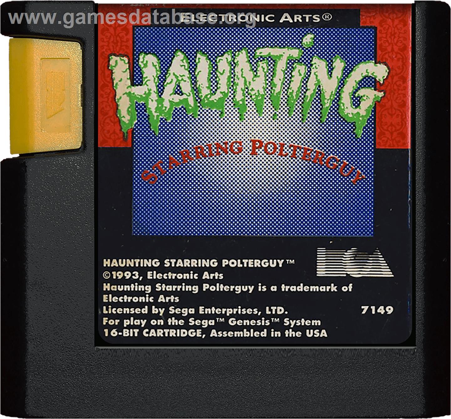Haunting Starring Polterguy - Sega Genesis - Artwork - Cartridge