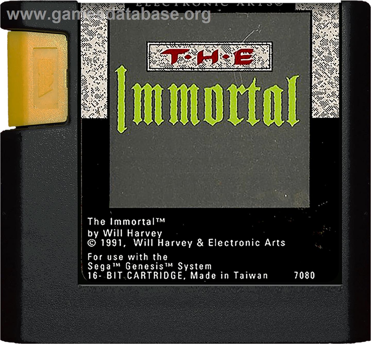 Immortal, The - Sega Genesis - Artwork - Cartridge