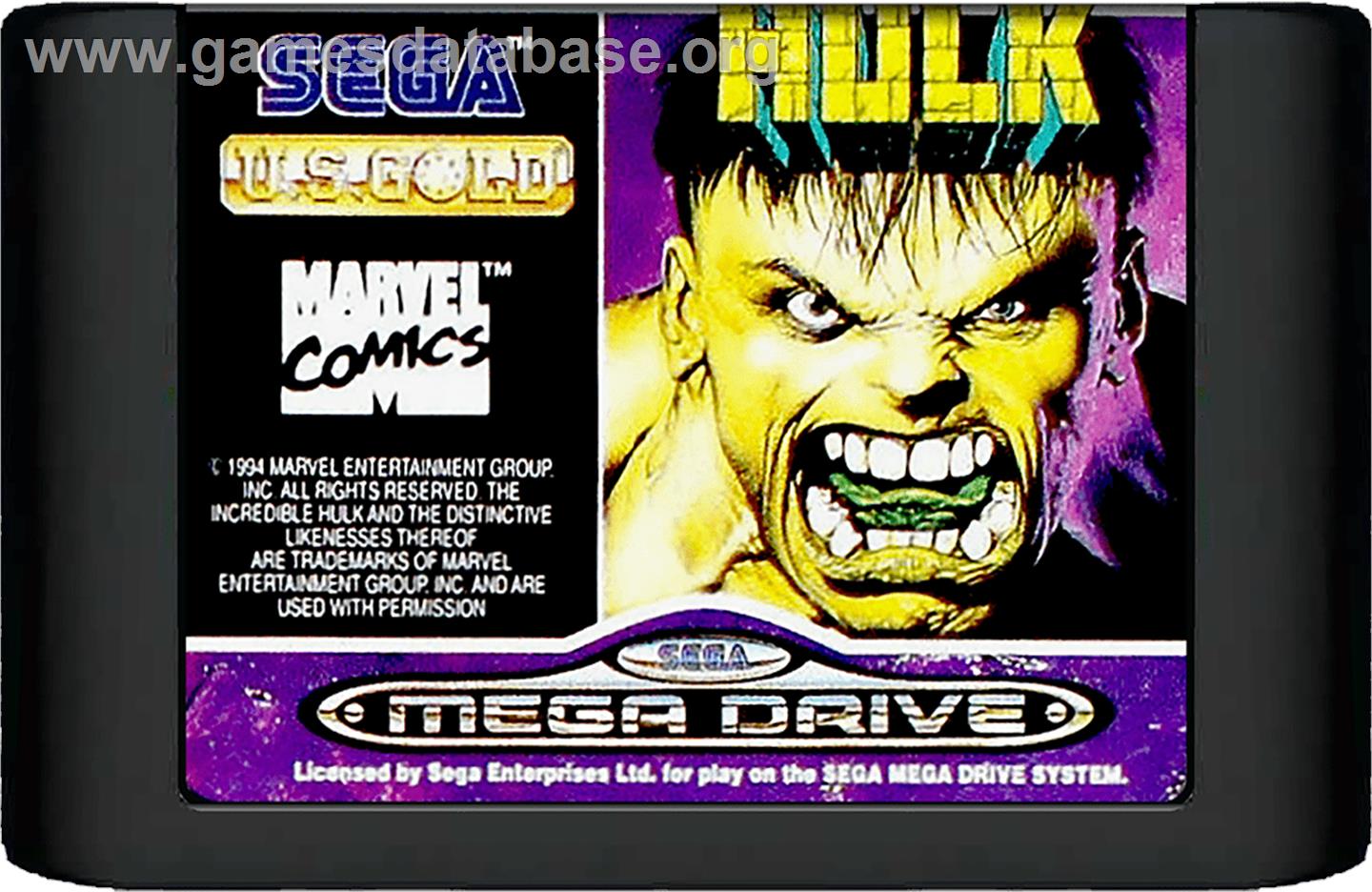 Incredible Hulk, The - Sega Genesis - Artwork - Cartridge