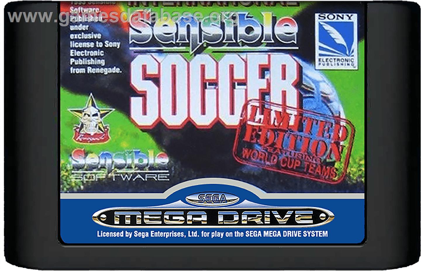 International Sensible Soccer - Sega Genesis - Artwork - Cartridge