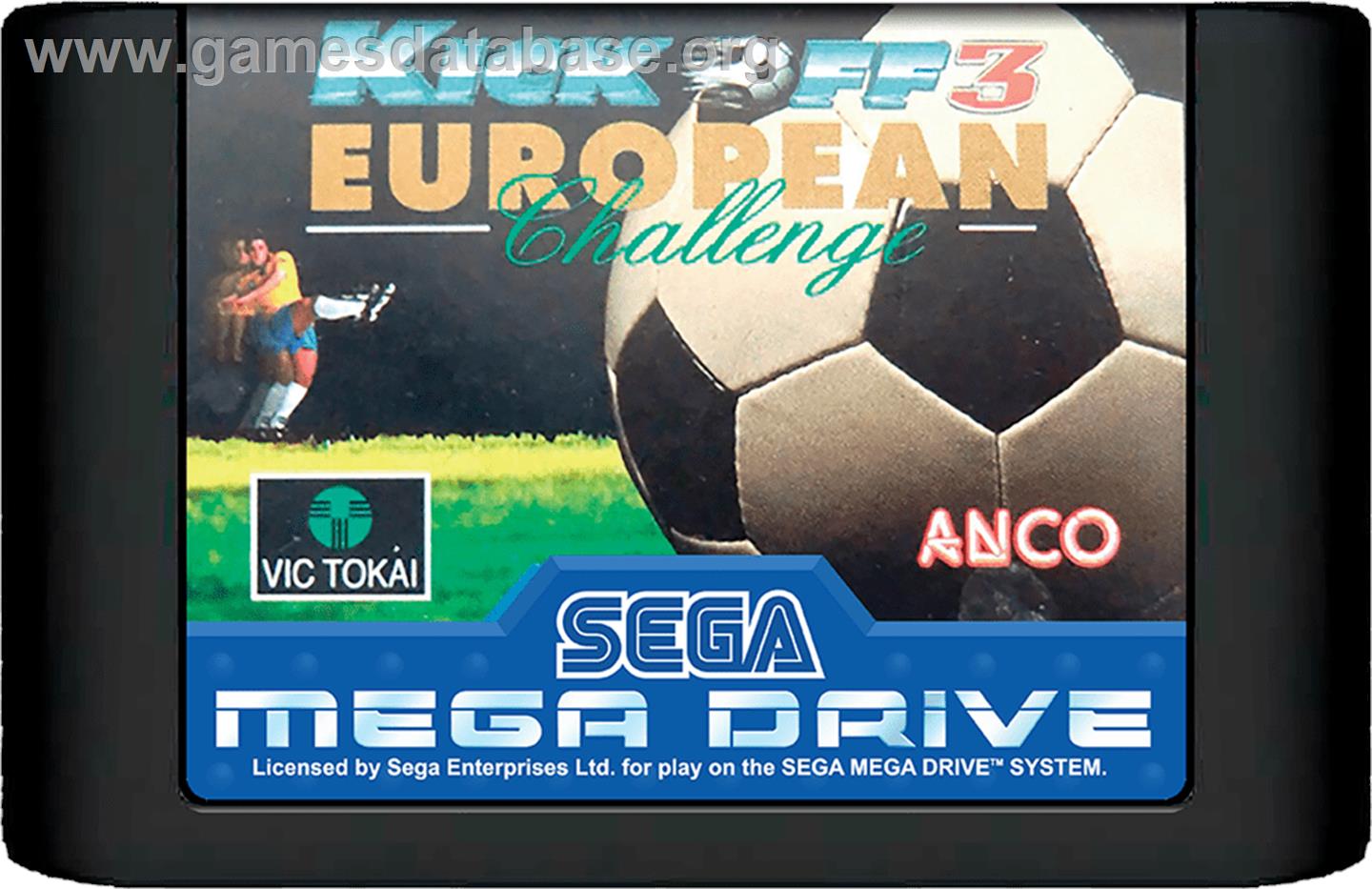 Kick Off 3 - Sega Genesis - Artwork - Cartridge