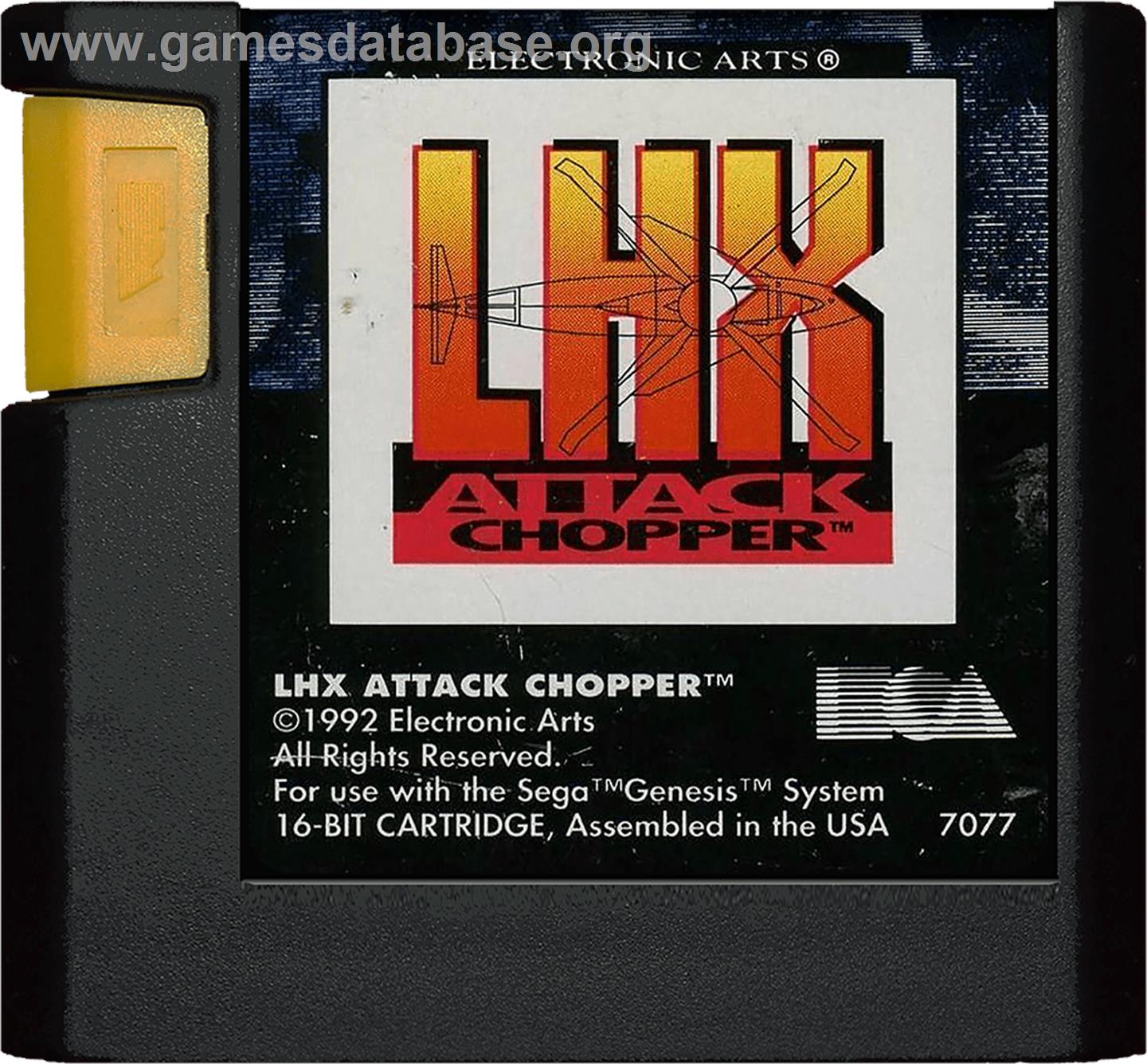 LHX: Attack Chopper - Sega Genesis - Artwork - Cartridge