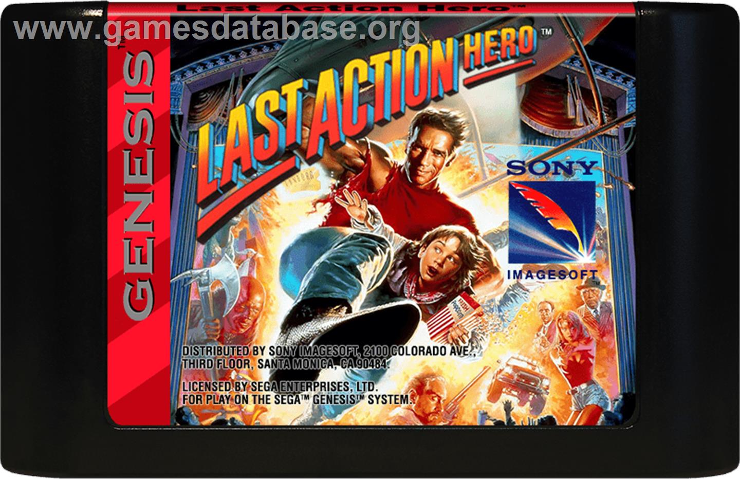 Last Action Hero - Sega Genesis - Artwork - Cartridge