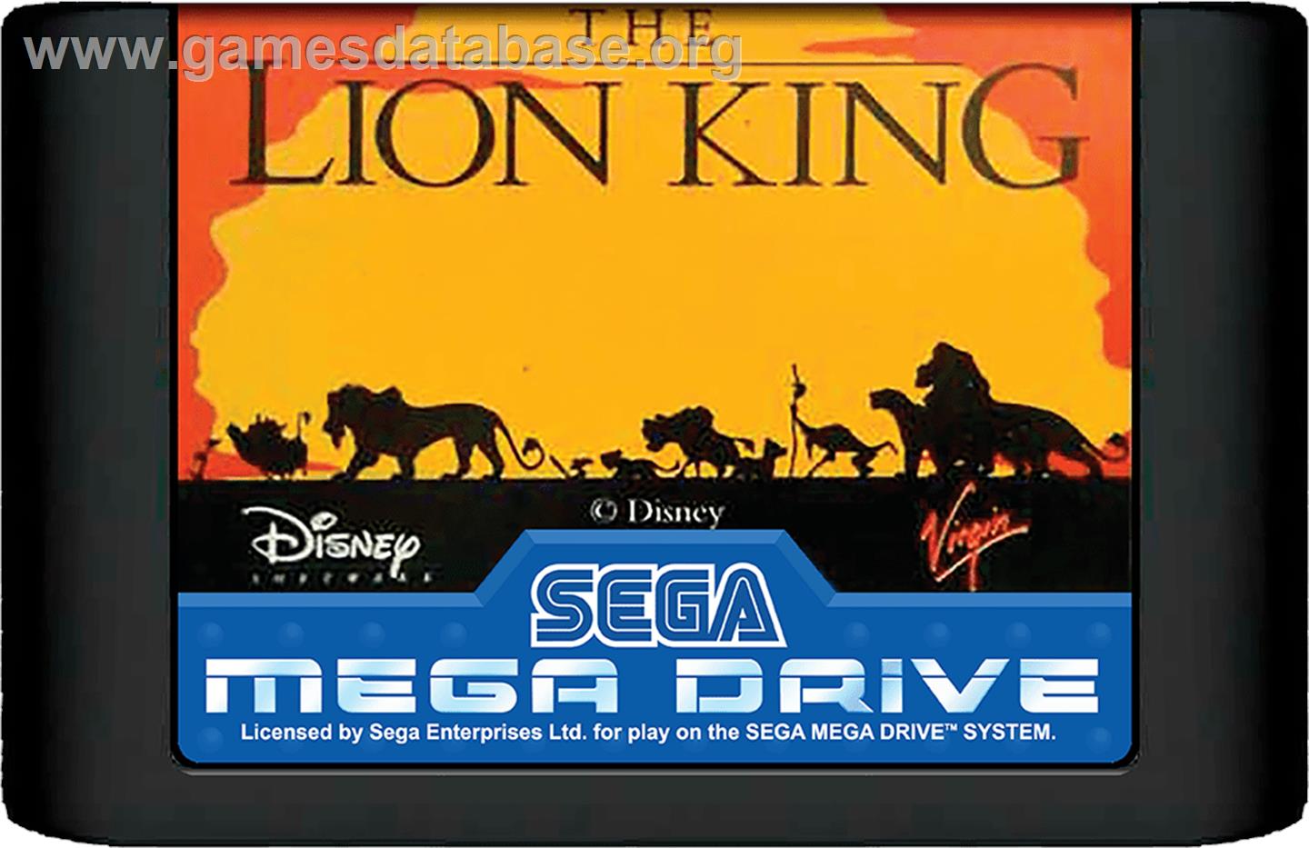 Lion King, The - Sega Genesis - Artwork - Cartridge