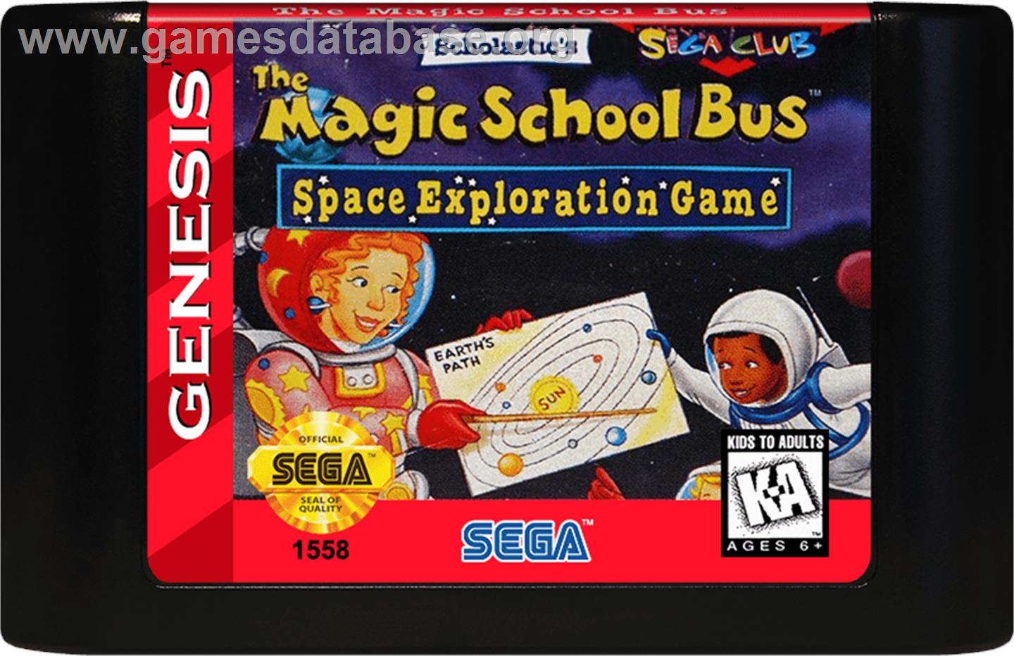 Magic School Bus, The - Sega Genesis - Artwork - Cartridge