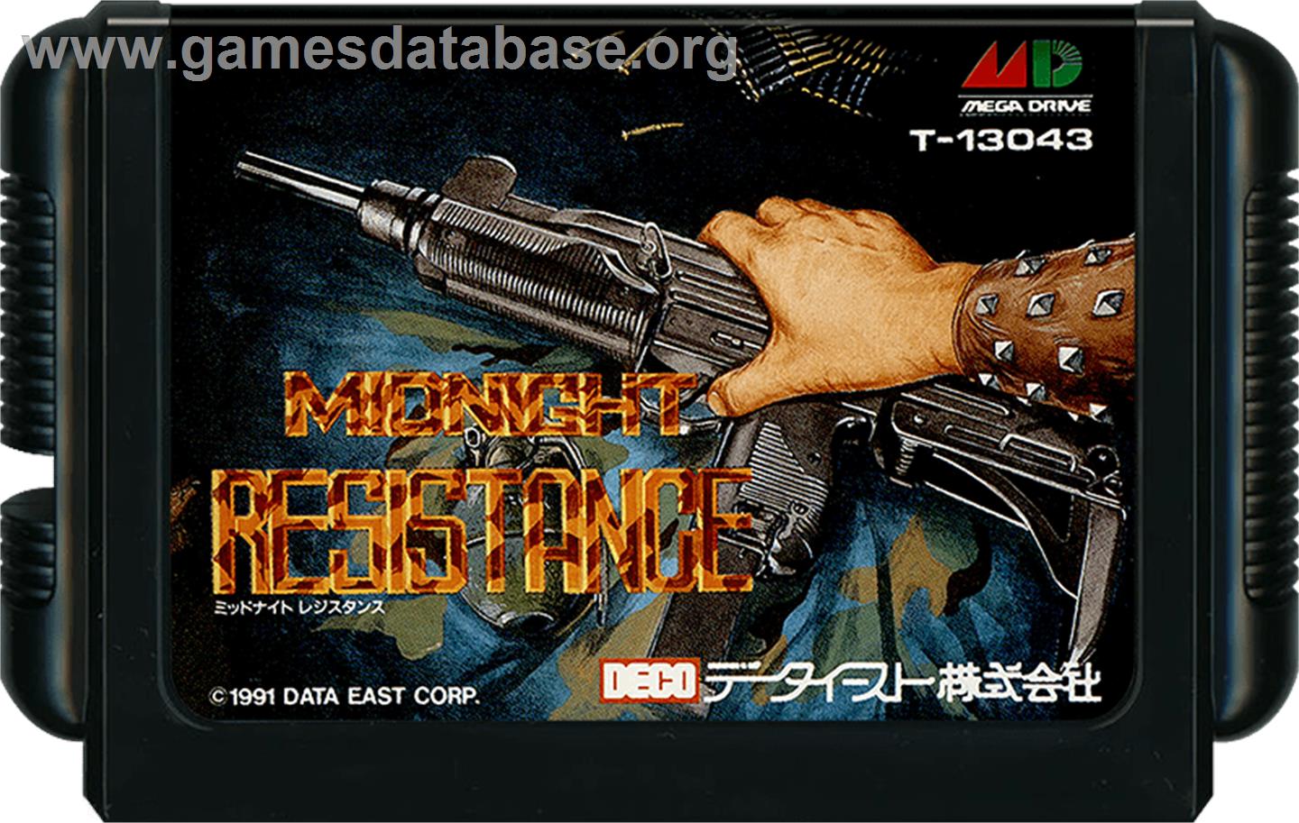 Midnight Resistance - Sega Genesis - Artwork - Cartridge