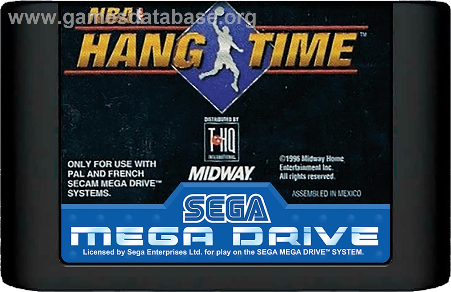 NBA Hang Time - Sega Genesis - Artwork - Cartridge
