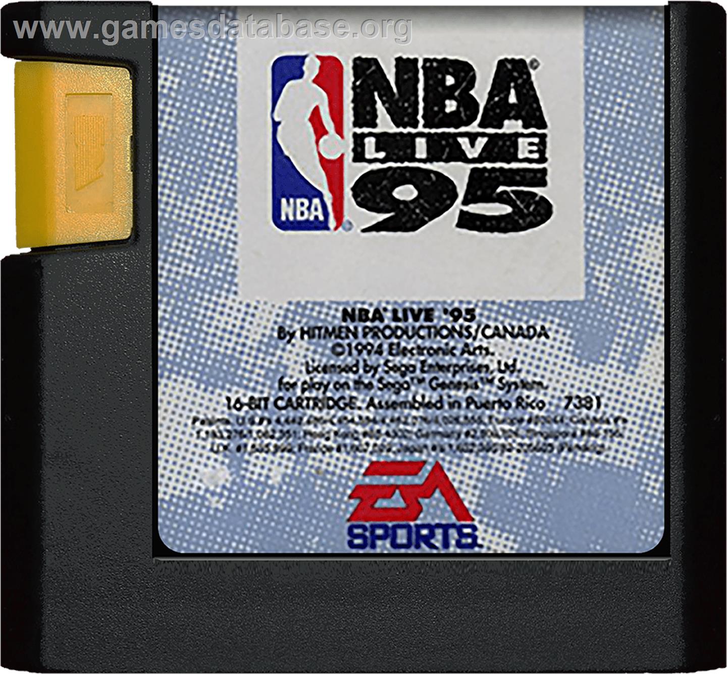 NBA Live '95 - Sega Genesis - Artwork - Cartridge