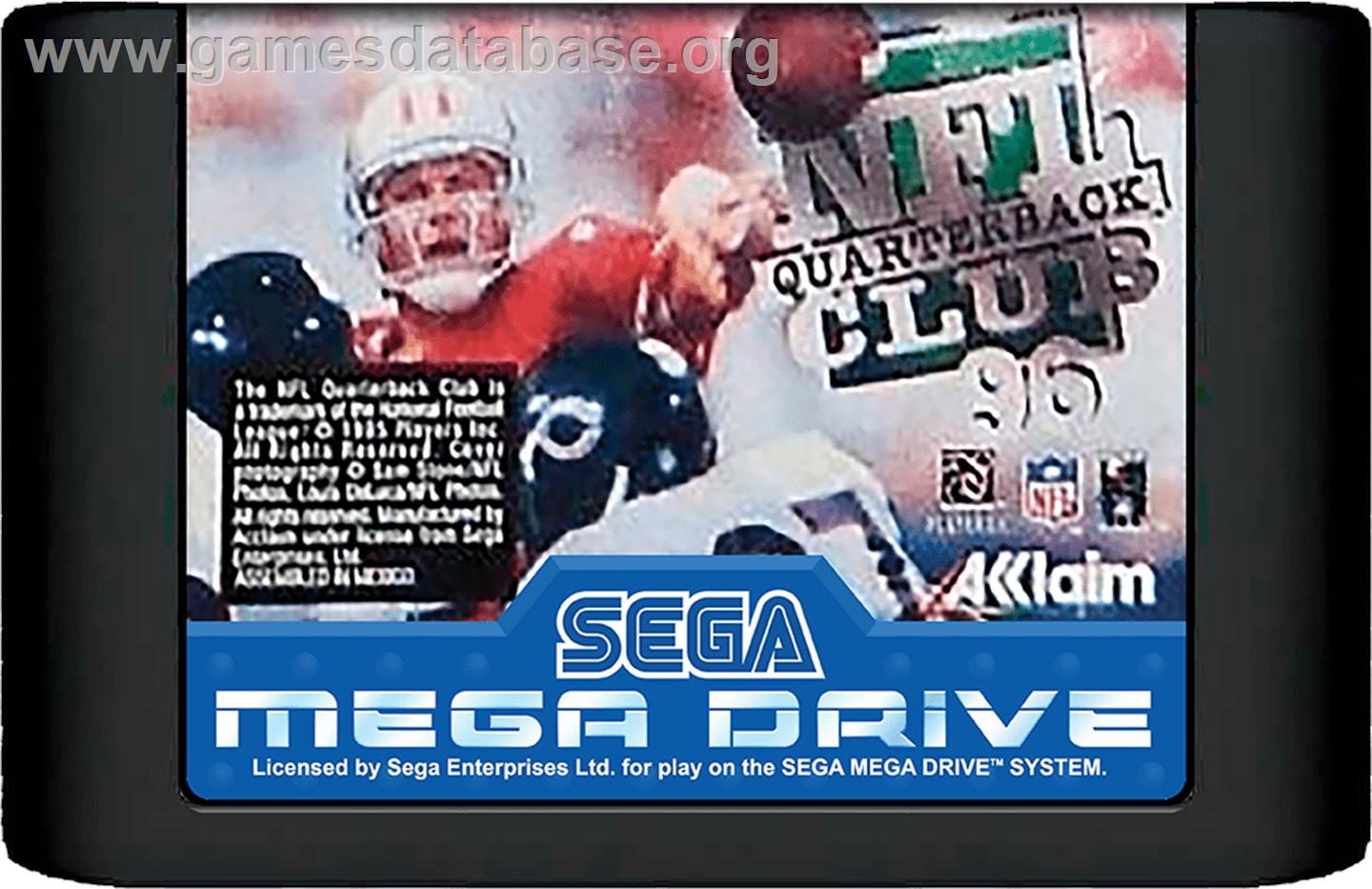 NFL Quarterback Club '96 - Sega Genesis - Artwork - Cartridge
