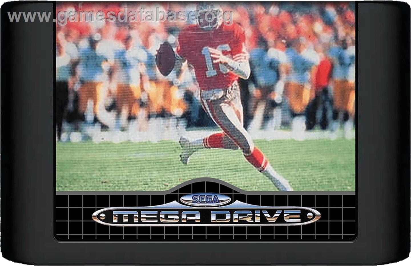 NFL Sports Talk Football '93 Starring Joe Montana - Sega Genesis - Artwork - Cartridge