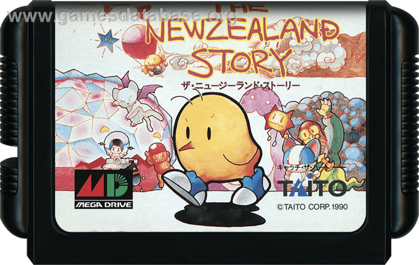 New Zealand Story, The - Sega Genesis - Artwork - Cartridge