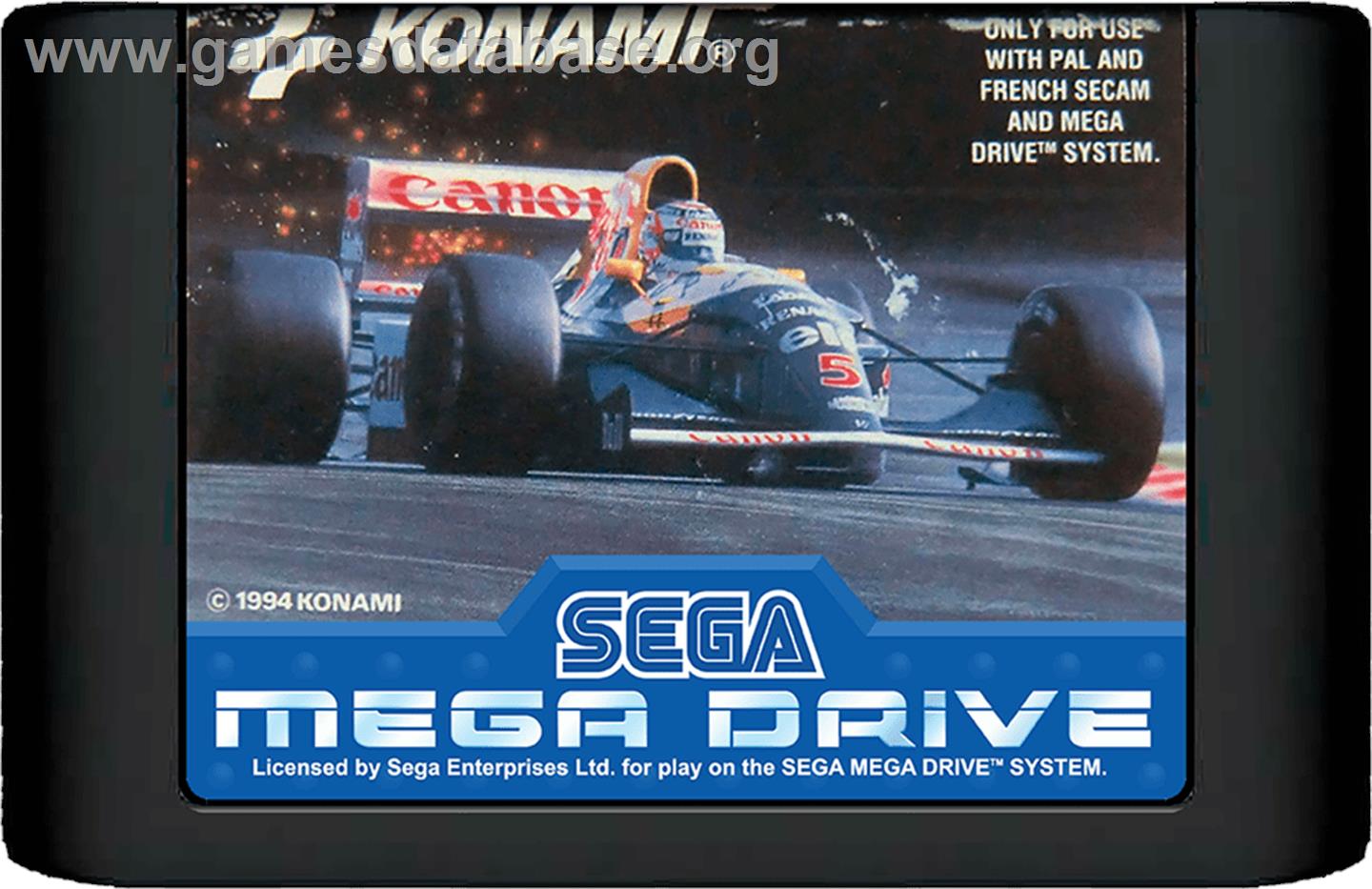 Nigel Mansell's World Championship - Sega Genesis - Artwork - Cartridge