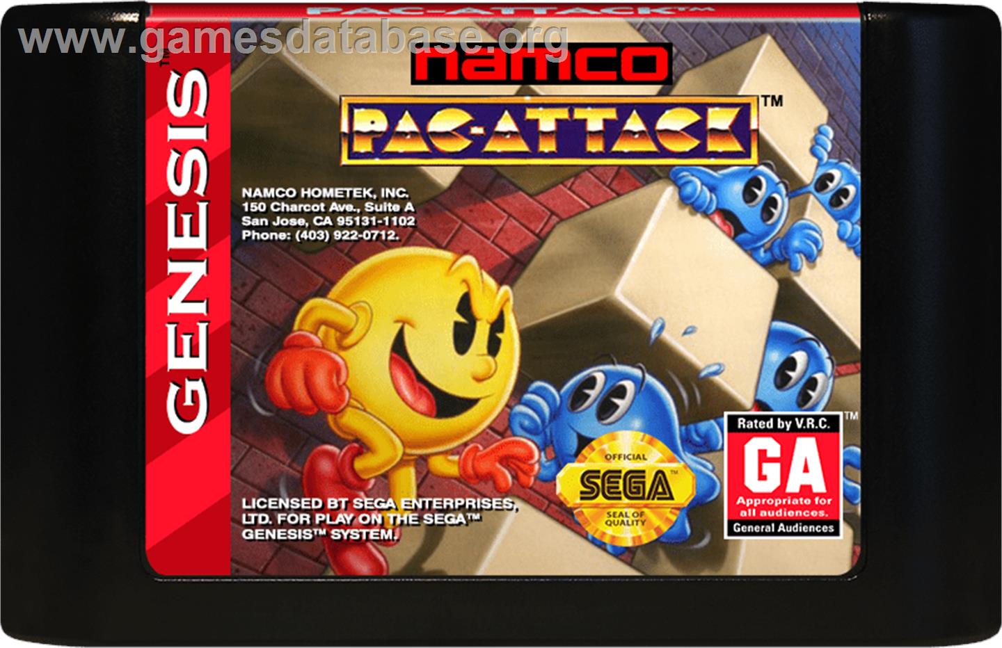 Pac-Attack - Sega Genesis - Artwork - Cartridge