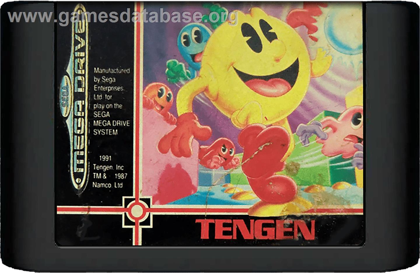 Pac-Mania - Sega Genesis - Artwork - Cartridge