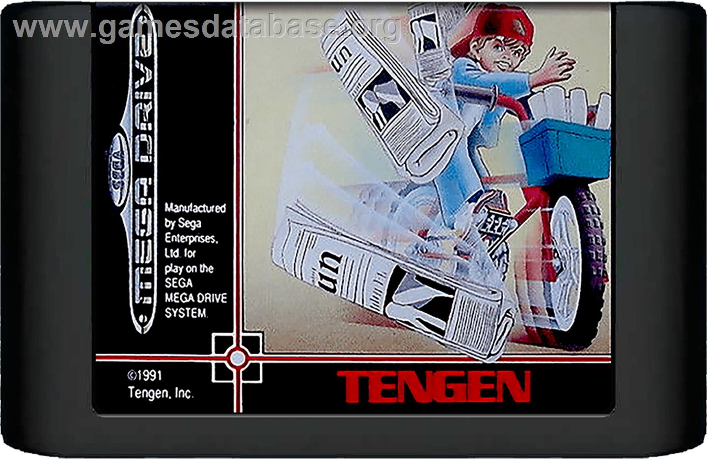 Paperboy - Sega Genesis - Artwork - Cartridge