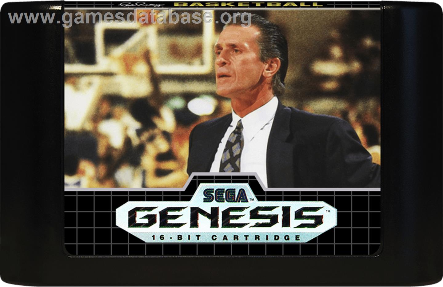 Pat Riley Basketball - Sega Genesis - Artwork - Cartridge