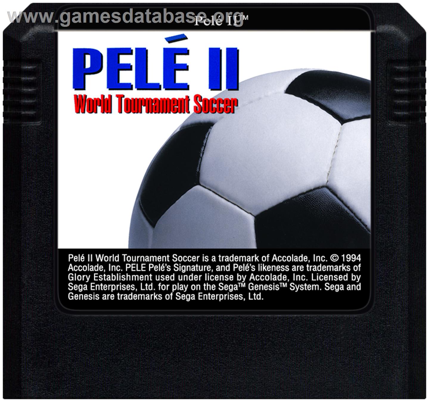 Pelé II: World Tournament Soccer - Sega Genesis - Artwork - Cartridge