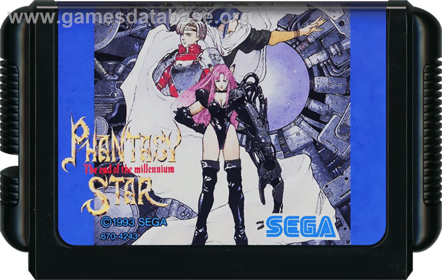 Phantasy Star: The End of the Millenium - Sega Genesis - Artwork - Cartridge