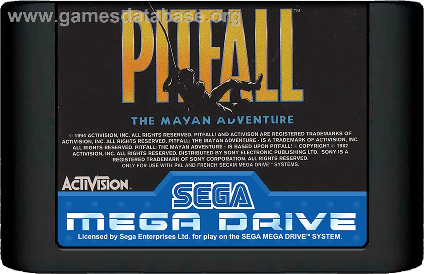 Pitfall: The Mayan Adventure - Sega Genesis - Artwork - Cartridge