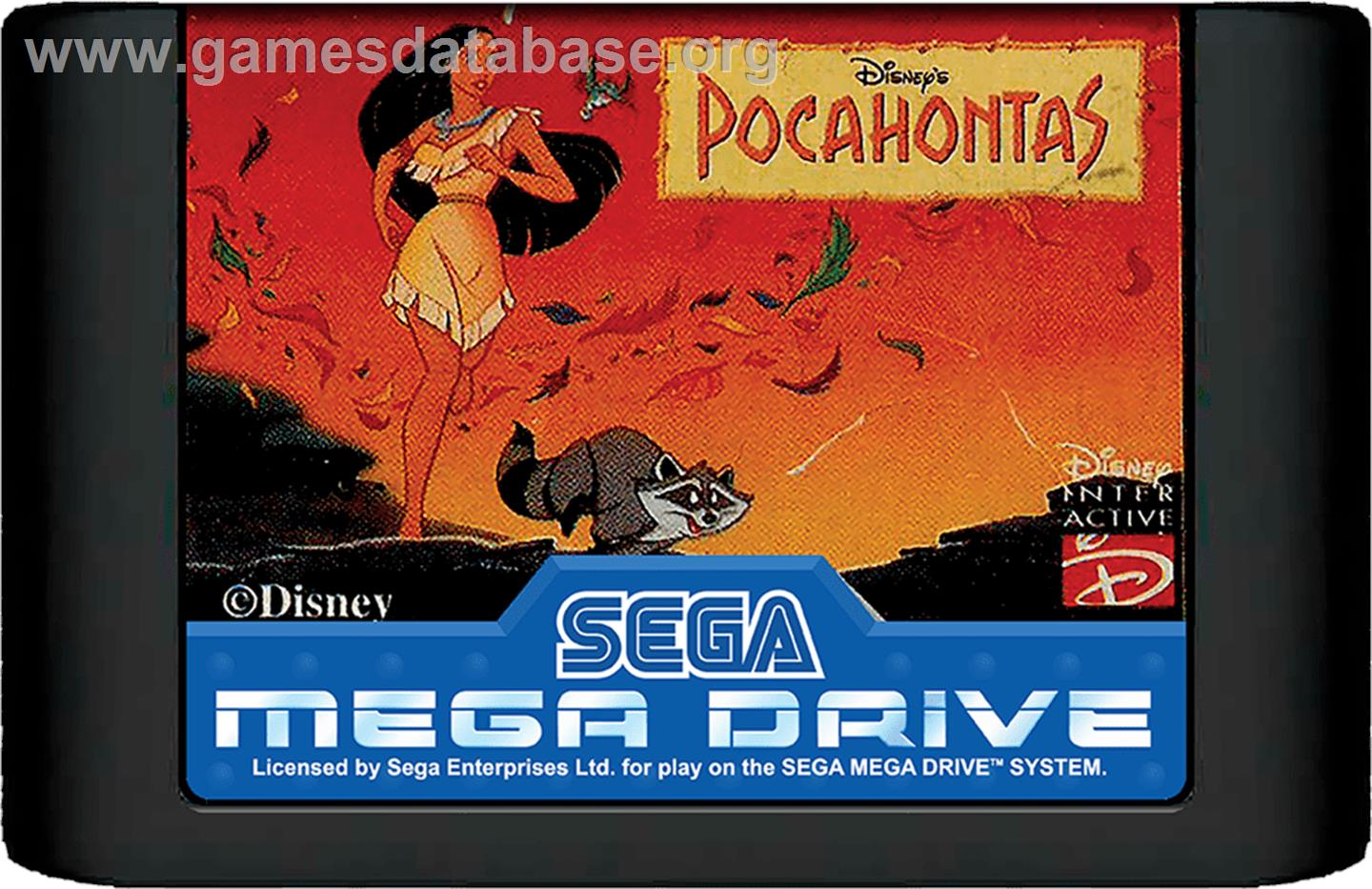 Pocahontas - Sega Genesis - Artwork - Cartridge