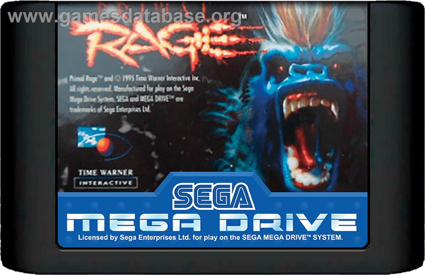 Primal Rage - Sega Genesis - Artwork - Cartridge