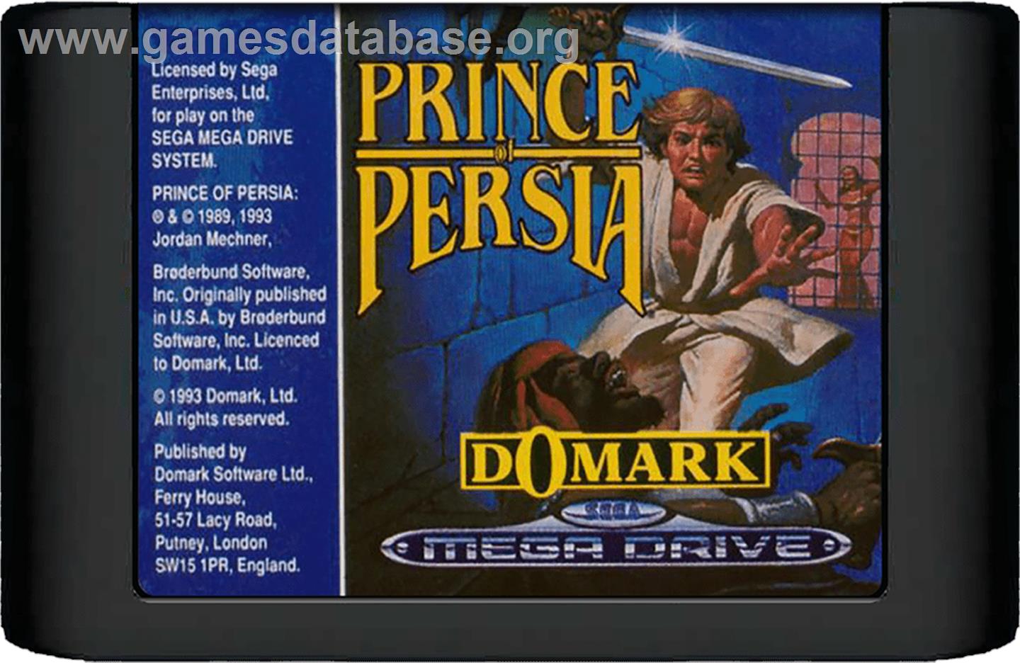 Prince of Persia - Sega Genesis - Artwork - Cartridge
