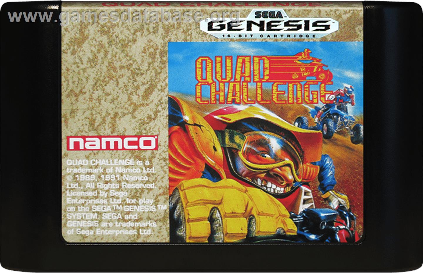 Quad Challenge - Sega Genesis - Artwork - Cartridge