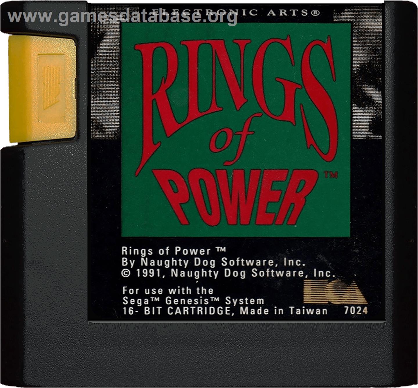 Rings of Power - Sega Genesis - Artwork - Cartridge