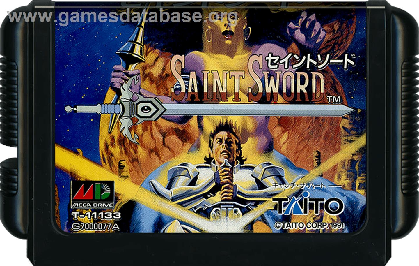 Saint Sword - Sega Genesis - Artwork - Cartridge
