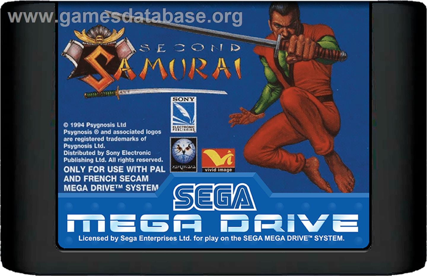 Second Samurai - Sega Genesis - Artwork - Cartridge