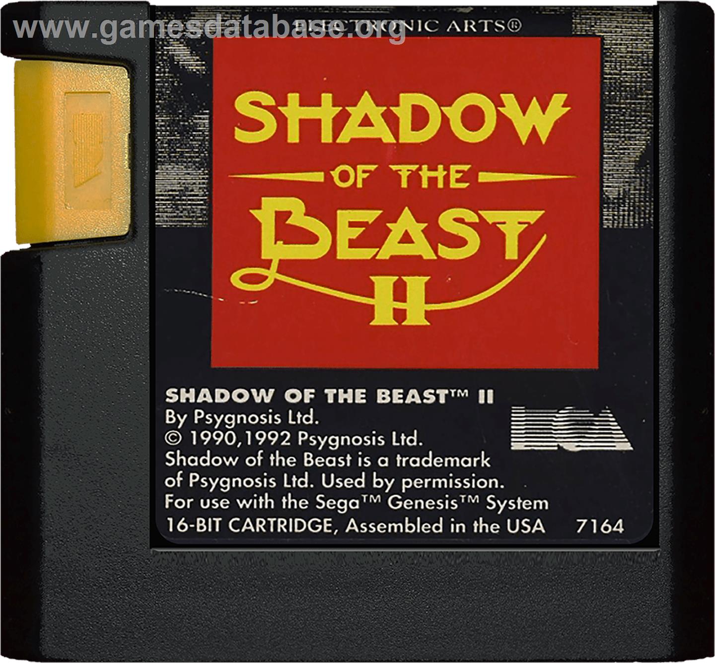 Shadow of the Beast 2 - Sega Genesis - Artwork - Cartridge