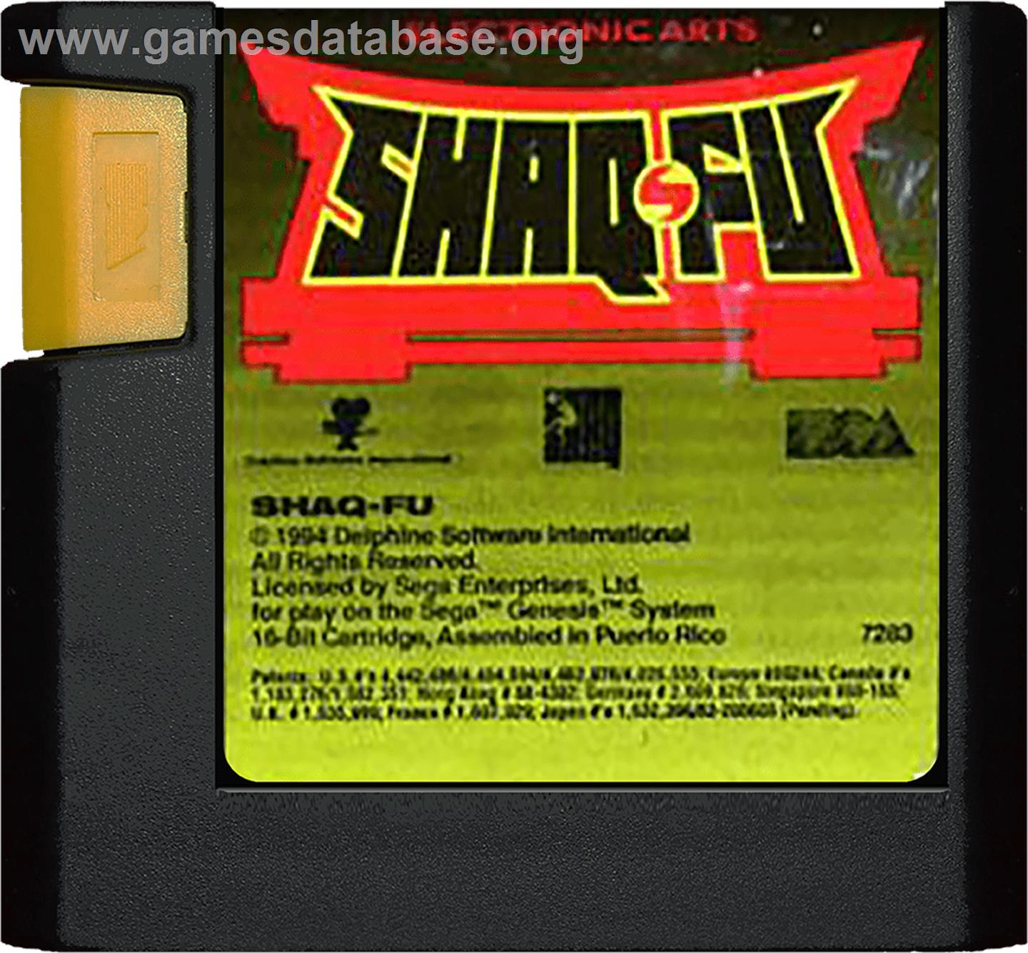 Shaq Fu - Sega Genesis - Artwork - Cartridge