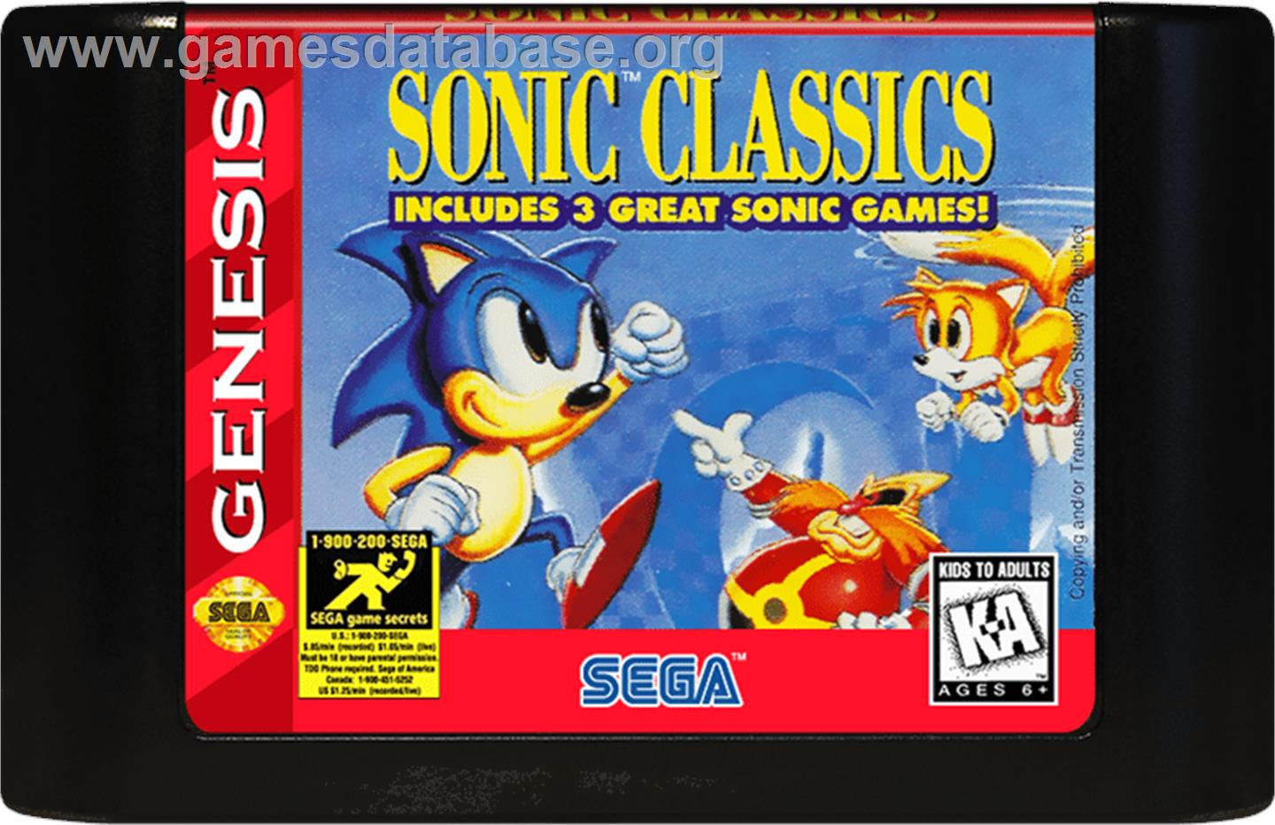 Sonic Classics - Sega Genesis - Artwork - Cartridge