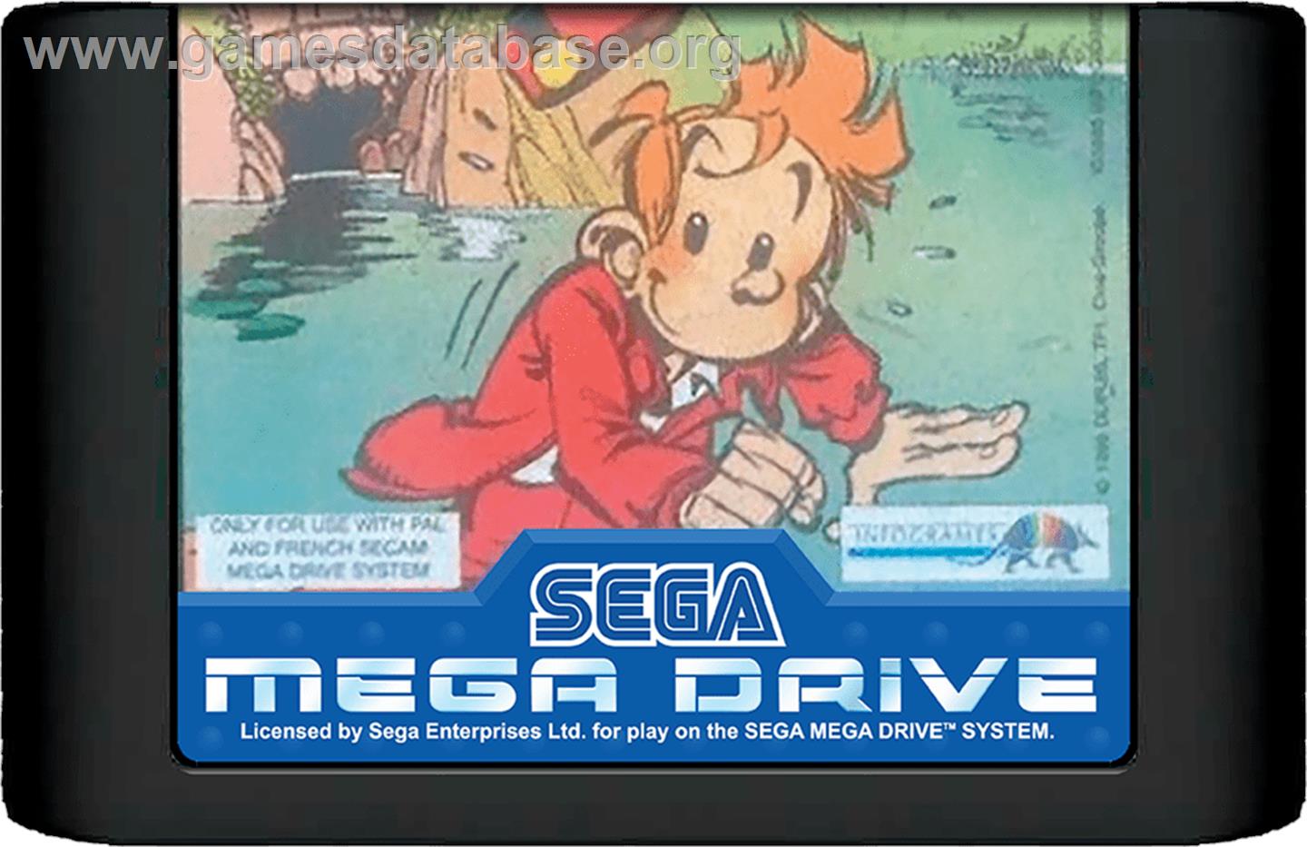 Spirou - Sega Genesis - Artwork - Cartridge