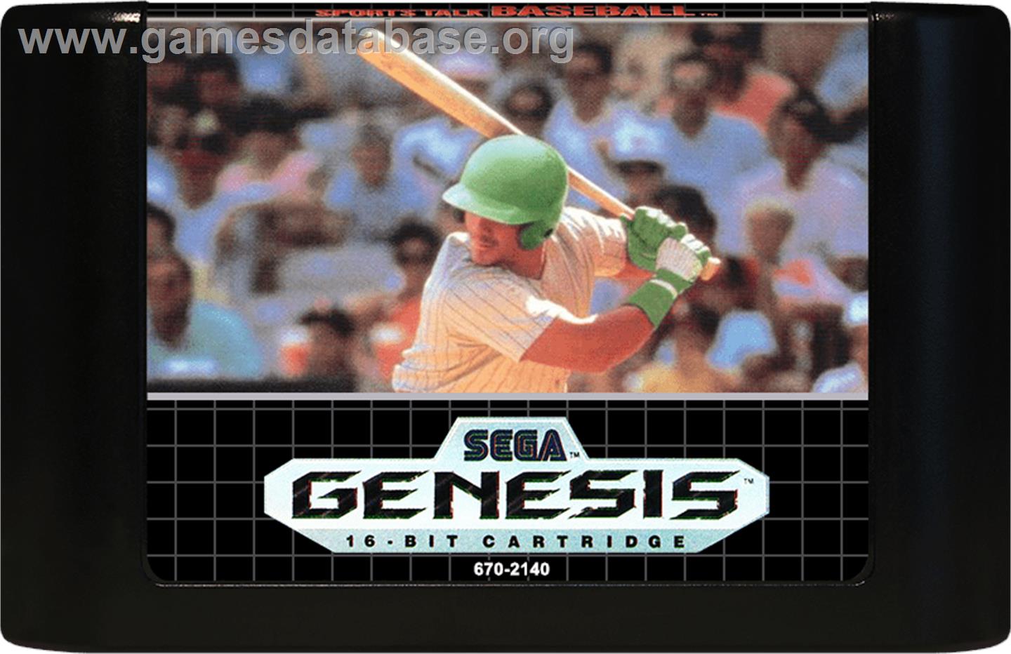 Sports Talk Baseball - Sega Genesis - Artwork - Cartridge