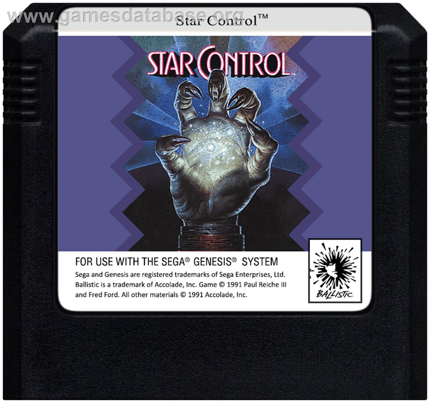 Star Control - Sega Genesis - Artwork - Cartridge